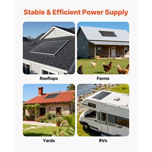 2 Pannelli Solari Monocristallini da 100W, Alta Efficienza 23%, Uscita MC4 Stabile, Impermeabili IP65, Telaio in Alluminio - Product Image 6