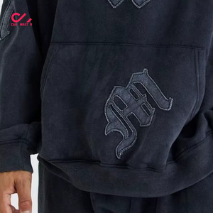 Survêtement Homme Délavé à l'Acide avec Lettres Gaufrées, Style Streetwear, Pull à Capuche et Bas de Survêtement, Tendance et Cool - Product Image 5