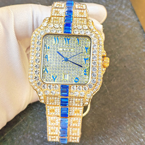 นาฬิกาควอตซ์ KDW Classic Luxury Iced Out รุ่นปี 2026 สำหรับผู้ชาย สไตล์ฮิปฮอป ประดับเพชรซิร์คอนหลากสี - Product Image 6