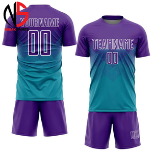 ชุดฟุตบอลแขนสั้นสีพื้นแบบกำหนดเอง บริการ OEM สำหรับทุกเพศทุกวัย ยี่ห้อ NURAK มีทุกขนาด บริการ OEM/ODM ออกแบบได้ - Product Image 1