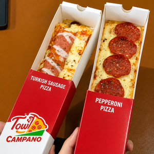 Low Price Customized Size Logo Takeaway Pizza Box Biodegradable Eco-Friendly Disposable Kraft Paper Corrugated Cardboard - Product Image 6