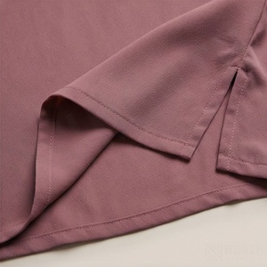 New Design Modern Women <b>Islamic</b> <b>Clothing</b> Cotton Juba Abaya Dress Custom Logo Made With Pleated Waist Modest Fashion Supply - Product Image 6