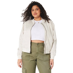 Women's High Quality Winter <b>Quilted</b> Bomber <b>Jacket</b> Fashion Knitted Crew Neck Zipper Solid Color Custom Design Breathable - Product Image 4