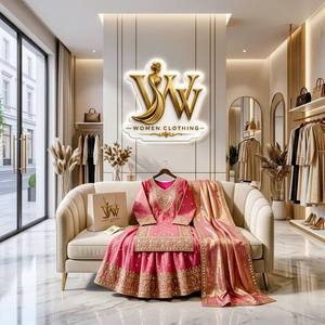 Women Traditional Pink Silk Salwar Kameez With Embroidered Dupatta Floor-Length <b>Wedding</b> Wear India Pakistan Style - Product Image 3