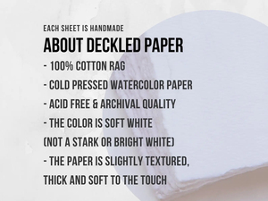 Papier à dessin en coton fait main ALBORZ, bord festonné, sans acide, 300 GSM, blanc naturel, feuilles vierges, aquarelle, calligraphie - Product Image 2