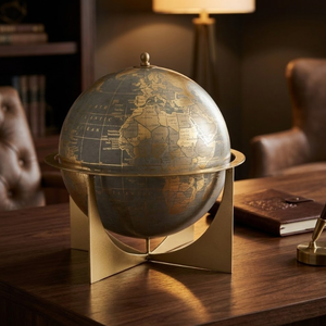 ARTISTIC CRAFTS Globo Terráqueo Moderno de Escritorio con Base de Hierro |   Globo Terráqueo Giratorio de Plástico para Decoración de Escritorio de Oficina, Mesa de Estudio y Fines Educativos - Product Image 2