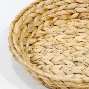 Panier de rangement vintage en jonc de mer et jacinthe d'eau tressé à la main, écologique, avec poignée, organisateur de sol suspendu multi-usages, crochets innovants - Product Image 5