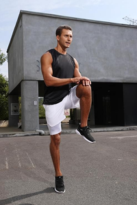 Camiseta Deportiva de Yoga con Capucha y Cuello en V de Secado Rápido, Estilo Vintage para Hombre, de Poliéster/Algodón, Personalizada, Marca Yaarway International - Product Image 4