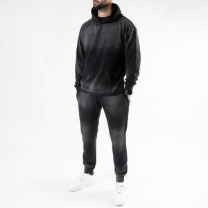 Custom Acid Wash Men's Jogger Sweatpants Breathable Quick Dry Polyester Regular Fit Gym Training Streetwear Athletic Trousers - Product Image 1