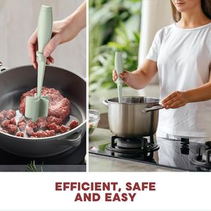 Tritacarne a 5 lame con design a girandola, in nylon resistente al calore, per hamburger e miscelatore alimentare - Nero - Product Image 2