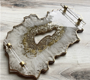 Gran oferta de suministros para restaurantes y hoteles, elegante bandeja para servir de resina con juego de posavasos a juego de la India - Product Image 6