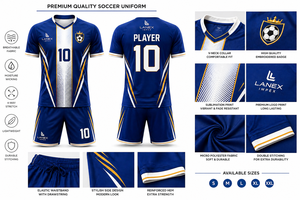 Conjunto Profesional Personalizado de Camiseta y Pantalones Cortos de Fútbol, Uniforme de Fútbol Sublimado, Ropa Deportiva de Equipo Transpirable de Secado Rápido, Venta al Por Mayor - Product Image 5
