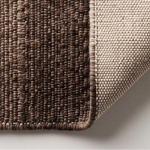 Tapis tissé à la main antidérapant moderne à boucles épaisses effet galet - Tapis de sol texturé neutre en laine crème à brun - Product Image 6