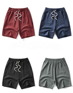 High Quality 260gsm 58% Cotton 40% Polyester 2% Spandex Elastic Waistband Street Fashion Piping Clean Fit Casual <b>Shorts</b> For <b>Men</b> - Product Image 3