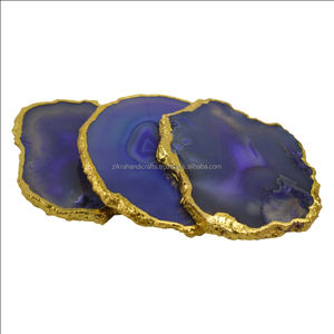 Combo Agate Slice <b>Coasters</b> Latest Home Decor Best Tableware Hotel Restaurant and Bar Design <b>Drink</b> <b>Coaster</b> Set Irregular Shapes - Product Image 3