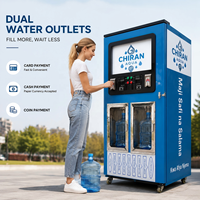 Distributeur d'eau potable purifiée commercial extérieur avec station de remplissage automatique pour bouteilles de 5 gallons