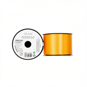 Cinta de Regalo Ilan de 5 mm x 100 yardas, Color Naranja, para Envolver - Product Image 2
