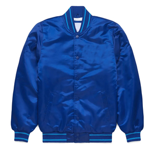 Blouson universitaire en satin personnalisé avec logo, style bomber, coupe-vent, pour le baseball 2026 - Product Image 6