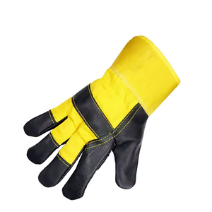 Gants de travail canadiens en cuir de vachette de qualité supérieure, dernière conception, pour une utilisation sécurisée, avec manchette caoutchoutée, pour les travaux de rigging. - Product Image 5