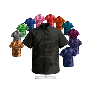 Chemise à manches courtes au design moderne, coupe confortable, motif abstrait élégant et personnalisé, chemise décontractée pour l'été, la plage et les soirées - Product Image 1