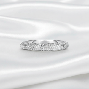 Bague de Fiançailles et de Mariage en Argent Sterling 925 de Luxe pour Femme, Sertie de Zircons Cubiques Ronds Brillants, Idéale pour Anniversaire et Fête - Product Image 4