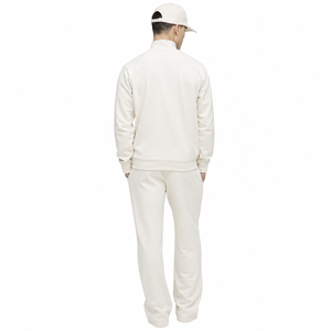 Sweat-shirt mi-zippé pour homme, coupe classique, couleur unie, décontracté, en coton tricoté French Terry, col montant, pour l'automne - Product Image 1
