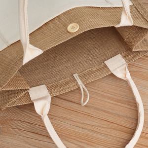 Premium Quality Jute Tote Bag with Two Handles Open Closure Unisex Outdoor Fashion Shopping Travel Daily Use-Buy Direct Supplier - Product Image 3