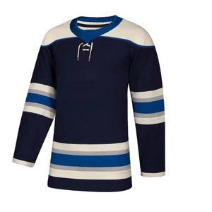 Maillot de hockey sur glace en maille 100 % polyester, doux, respirant, confortable, imprimé numériquement, pour adultes, avec logo personnalisé - Product Image 1