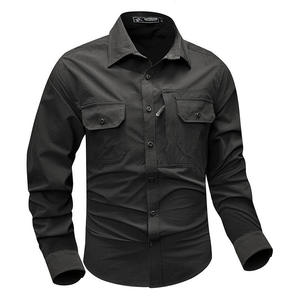 Chemise tactique à séchage rapide pour homme, en tissu ripstop respirant et extensible, manches longues, pour la randonnée, l'escalade, la chasse, chemise formelle ou décontractée - Product Image 5