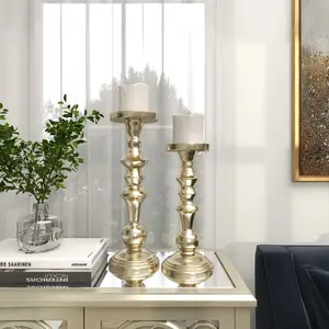 Porte-bougie décoratif en acier inoxydable, forme artistique unique, tendance, idéal pour l'intérieur, Noël, fait main, Zahid Exports Inde - Product Image 2