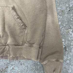 Sweat-shirt à capuche délavé pour homme, en coton molletonné vintage, style streetwear décontracté - Product Image 6