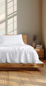 Parure de lit 4 pièces en percale de coton pur de luxe 300 fils, écologique, pour hôtel et usage domestique, drap plat et drap-housse, directement de l'usine - Product Image 3