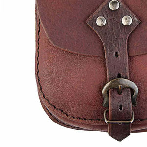 Pochette en cuir médiévale historique, accessoire de costume vintage, sacoche en cuir médiévale faite à la main, sac de costume historique - Product Image 4