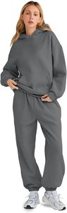 Conjunto de Sudadera con Capucha Oversize y Pantalones de Chándal de Forro Polar Premium para Mujer, Conjunto Deportivo de Sudadera con Capucha y Pantalones de Chándal para Mujer - Product Image 2