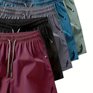 Shorts de algodón personalizados para hombre, estilo vintage casual, de color sólido, con efecto desgastado. - Product Image 4