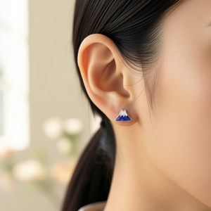 Handmade in Japan Mt. Fuji <b>Earrings</b> 3-Pair Assorted Set Japanese Mountain Motif Jewelry for Gift Shops - Product Image 2