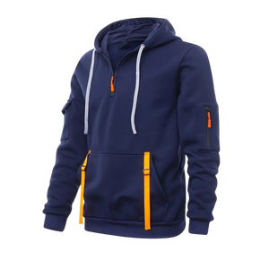 Sudadera con Capucha Personalizada para Hombre, Estilo Urbano, con Bolsillos con Cremallera, Felpa de Algodón Premium de 360g, Secado Rápido, Resistente al Viento y Ecológica - Product Image 4