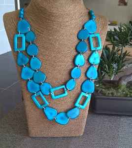 Collar artesanal de resina, collar de cuentas hecho a mano para mujeres y niñas, joyería de moda, estilo indio. - Product Image 4