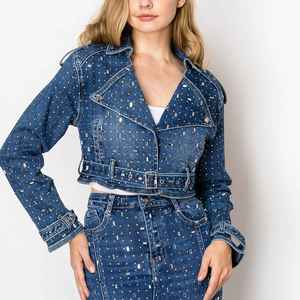 Chaqueta Vaquera de Mezclilla para Mujer, Estilo Vintage, Elegante, con Bolsillos Azules, Manga Larga, Otoño Invierno 2025 - Product Image 6