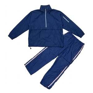 Wholesales Custom Logo Navy Blue Men's High Quality Nylon <b>Wind</b> <b>Breaker</b> Sets For Summer Wear Men Sets Streetwear Jackets Trousers - Product Image 1