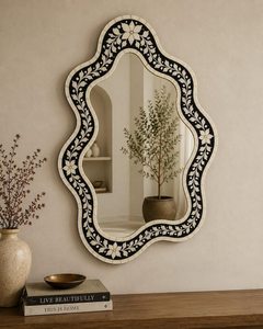 Handcrafted Inlay Wall <b>Mirror</b> Decorative <b>Wooden</b> <b>Frame</b> <b>Mirror</b> Wholesale Home Decor - Product Image 5