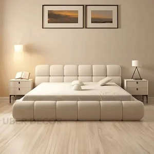 Naptide-Lit à bulles queen size contemporain en peluche pour intérieurs modernes - Product Image 2