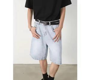 Pantalones Cortos de Mezclilla Holgados Estilo Hip Hop para Hombre, Ropa Urbana, Diseño Personalizado, Pantalones Cortos de Mezclilla Gruesa - Product Image 2