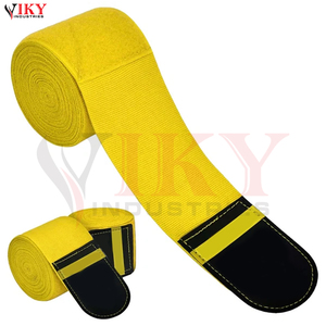 Bandages de boxe en coton élastique de qualité supérieure, avec logo personnalisé, pour MMA, kickboxing, soutien des poignets, équipement d'entraînement et de combat. - Product Image 2