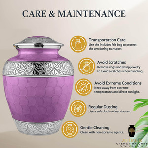 โกศบรรจุอัฐิสัตว์มีชีวิตสำหรับผู้ใหญ่ สีตามสั่ง สลักลายด้วยมือ วัสดุโลหะ สไตล์ยุโรป/อเมริกา เป็นมิตรกับสิ่งแวดล้อม ทนทาน ขนาด 220 คิวบิกอินช์ - Product Image 3