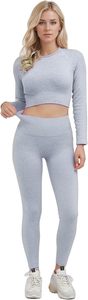 Leggings sans couture de qualité supérieure pour femmes avec soutien-gorge de sport à bretelles réglables, tenue de sport - Product Image 3