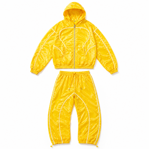 Unisex Streetwear Hoodie Jogger Set Oversized Fleece <b>Tracksuit</b> Custom Logo Two Piece - Product Image 2