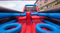 Parcours d'obstacles gonflable en PVC Lilytoys de 80 pieds avec toboggans, château gonflable avec souffleur, pour adultes et enfants, à utiliser en extérieur