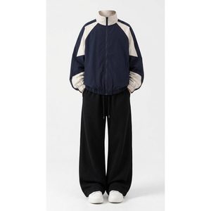 Survêtements de sport pour hommes avec fermeture éclair, personnalisés avec logo, imprimés, tricotés, imperméables, respirants, légers, 100% coton, écologiques - Product Image 4