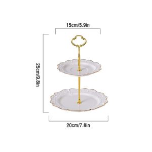 Aluminium Rotating <b>Cake</b> Decorating <b>Stand</b> Modern <b>3</b> <b>Tier</b> Detachable Cupcake Dessert Fruit Plate Pedestal for Wedding - Product Image 3